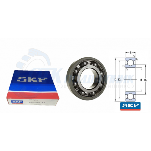 Подшипник 6314 размеры и типы подшипника с характеристиками